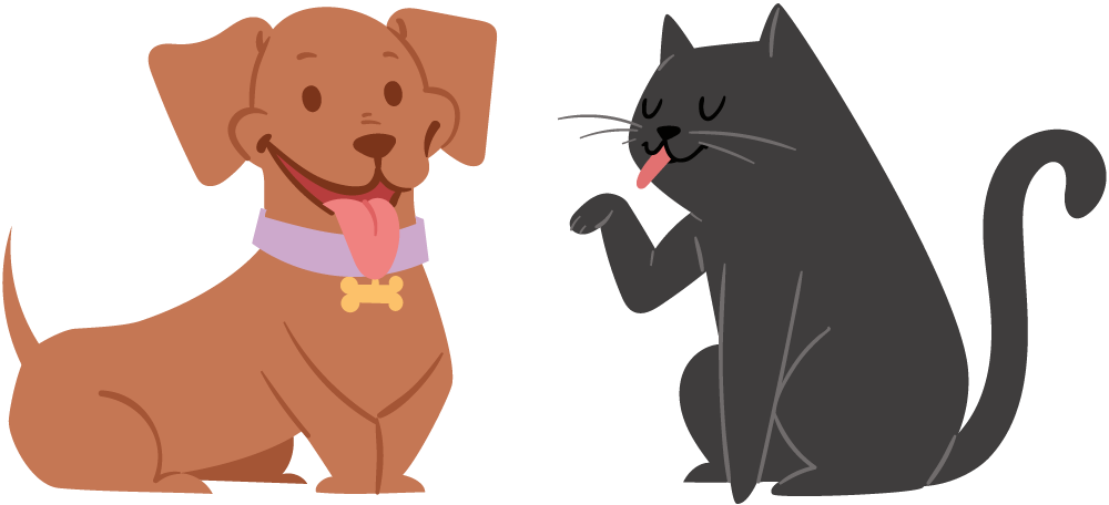Cat and Dog Graphic